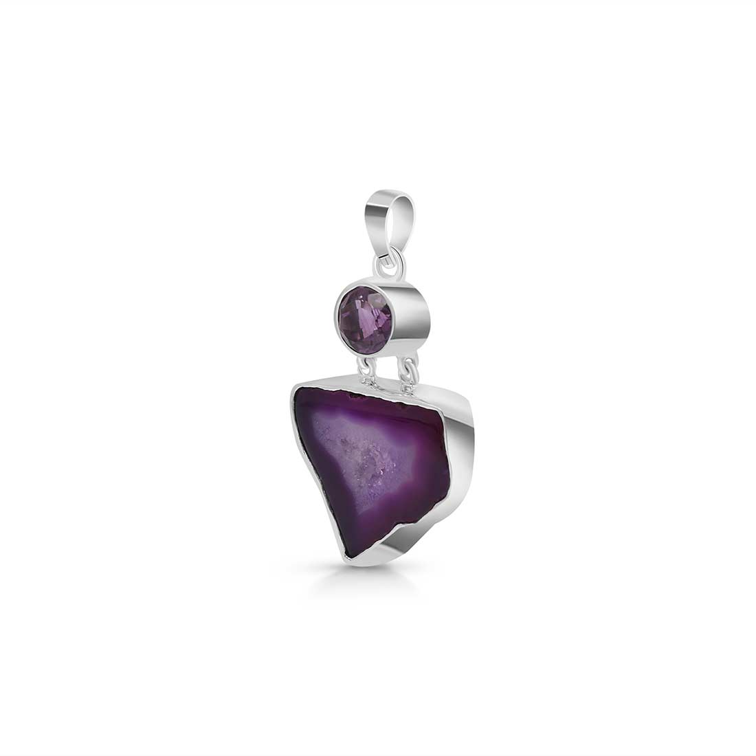 Purple Agate Pendant-(APU-P-19.)